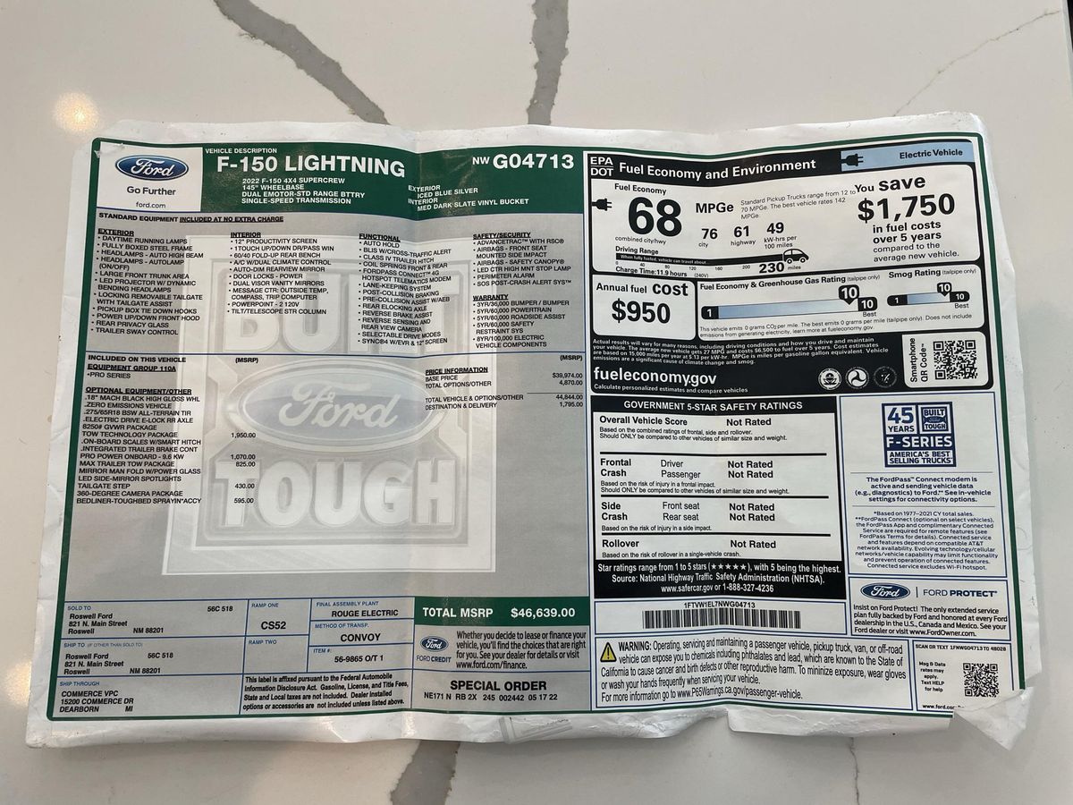 2022 Ford F-150 Lightning Pro - Image 52