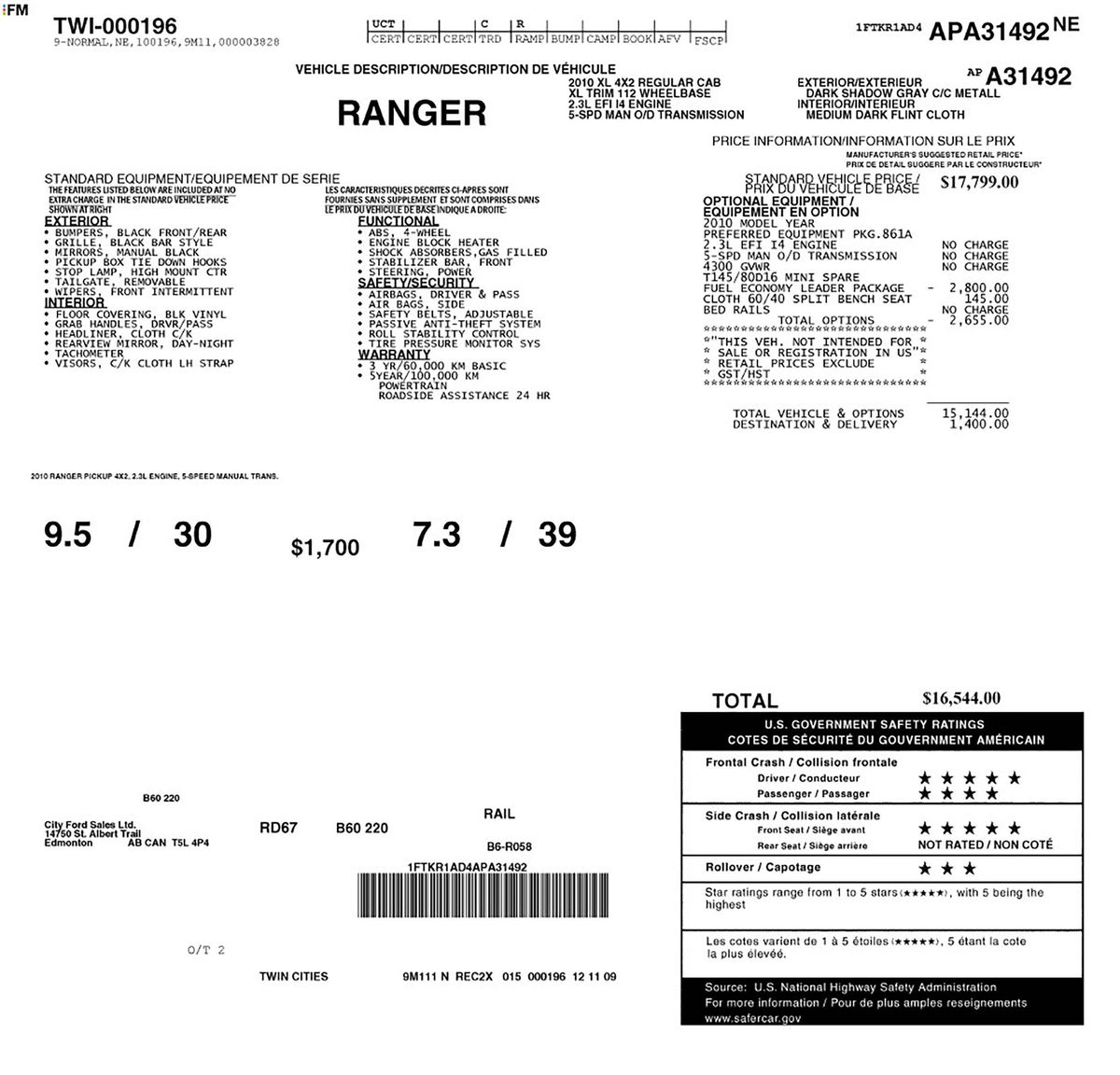 2010 Ford Ranger XL - Image 82