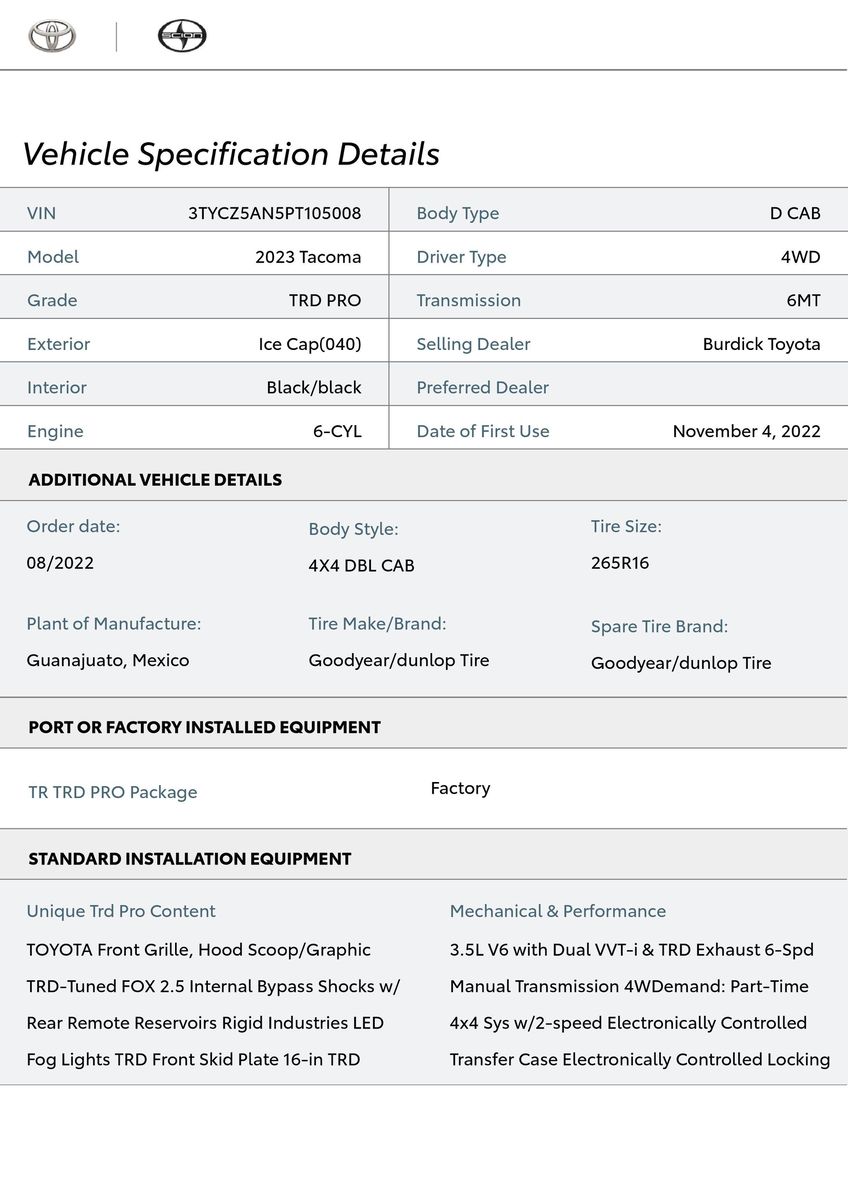 2023 Toyota Tacoma TRD Pro Double Cab 4×4 - Image 158